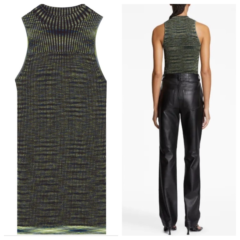Proenza Schouler White Label Space Dye Ribbed-Knit top 45257
